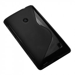 Housse Etui Coque S-Line couleur Noir pour Nokia Lumia 520 + Film de Protection 