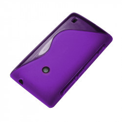 Housse Etui Coque S-Line couleur Violet pour Nokia Lumia 520 + Film de Protection 
