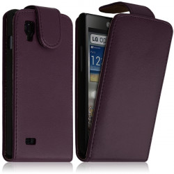 Housse Coque Etui pour LG Optimus L9 couleur Violet Foncé