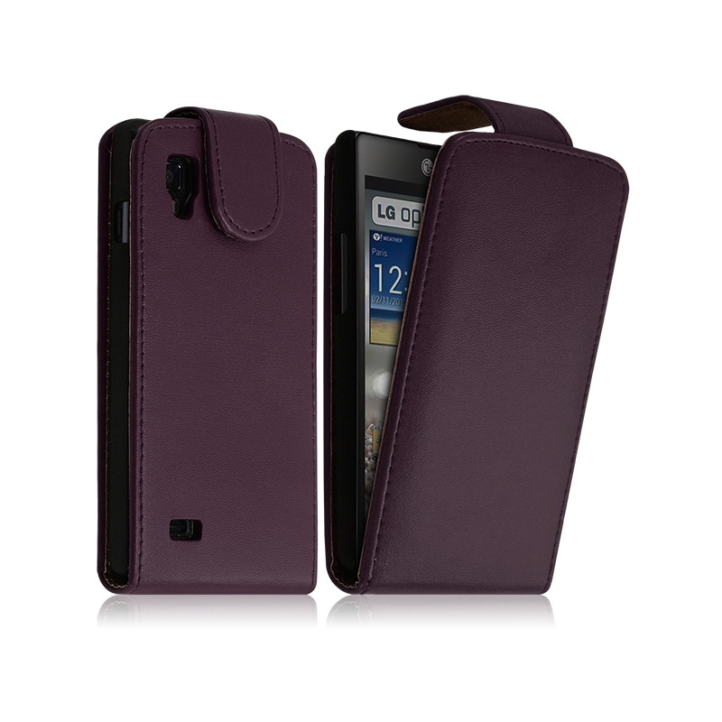 Housse Coque Etui pour LG Optimus L9 couleur Violet Foncé