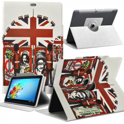 Housse Etui Motif Universel L pour Tablette Logicom S1052 10” 