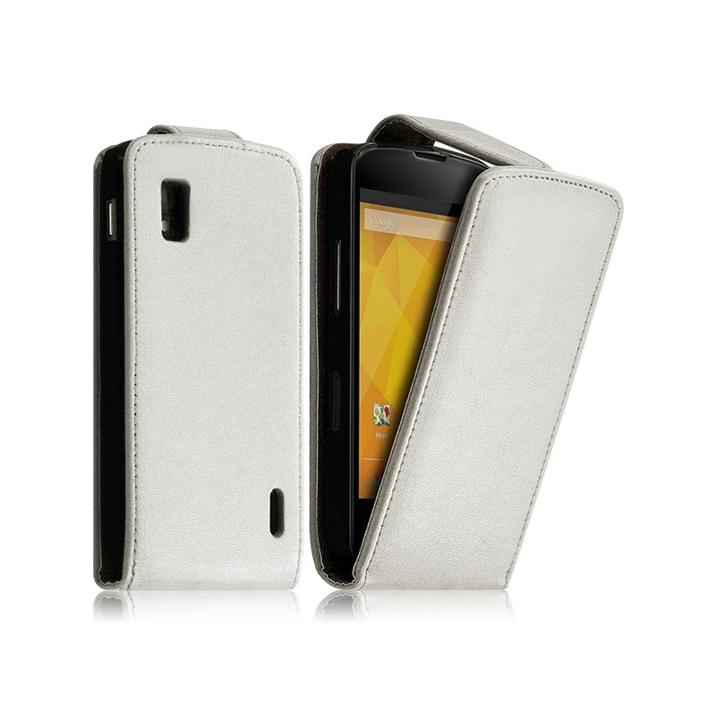 Housse Coque Etui pour LG Google Nexus 4 couleur Blanc