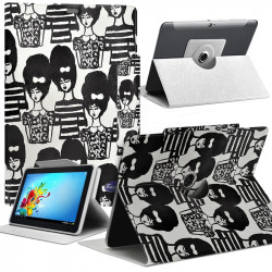 Housse Etui Motif Universel L pour Tablette Lenovo Idea Tab A10-70 10,1” 