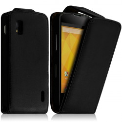 Housse Coque Etui pour LG Google Nexus 4 couleur Noir