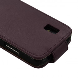 Housse Coque Etui pour LG Google Nexus 4 couleur Violet Foncé