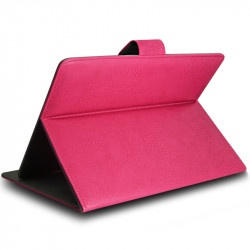 Housse Etui Universel à Rabat Fonction Support Couleur Rose Fushia pour Tablette Polaroid Pearl (8")