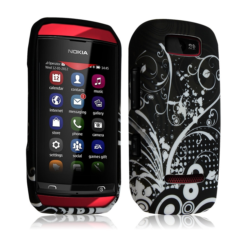 Housse Coque pour Nokia Asha 306 avec Motif HF18