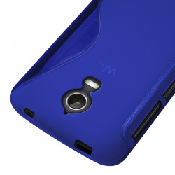 Coque S-Line pour Wiko Wax 4G couleur Bleu + Film de Protection