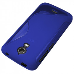 Coque S-Line pour Wiko Wax 4G couleur Bleu + Film de Protection