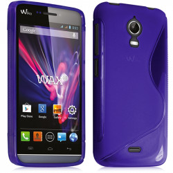Coque S-Line pour Wiko Wax 4G couleur Violet + Film de Protection