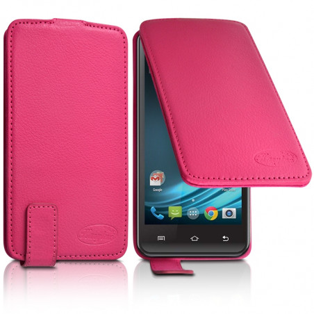 Housse Coque Etui S-view Universel Couleur Rose Fushia pour Archos 50b Platinium