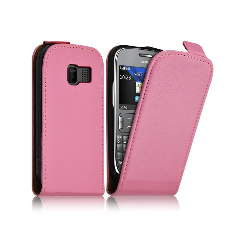 Housse Coque Etui rabattable pour Nokia Asha 302 Couleur Rose Pale