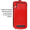 Etui Coque Silicone S-View Couleur rouge Universel XL pour Lenovo S860