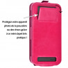 Etui Coque Silicone S-View Couleur rose fushia Universel XL pour Lenovo S860