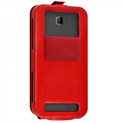 Etui Coque Silicone S-View Couleur rouge Universel XL pour Meizu MX4 Pro