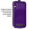 Etui Coque Silicone S-View Couleur violet Universel XL pour Meizu M1 Note