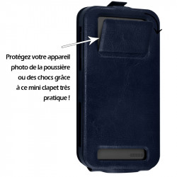 Etui Coque Silicone S-View Couleur bleu Universel XL pour OnePlus One