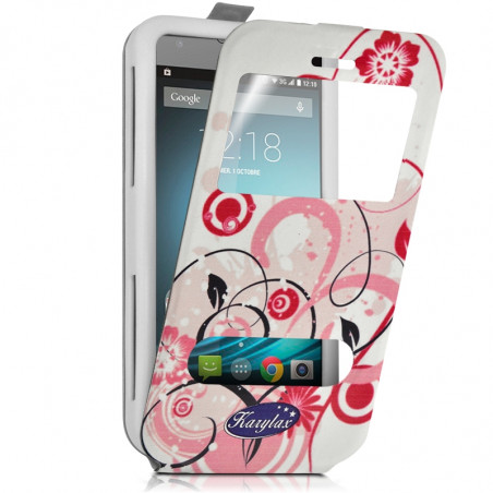 Etui Coque Silicone S-View Motif Universel XS pour Logicom E400