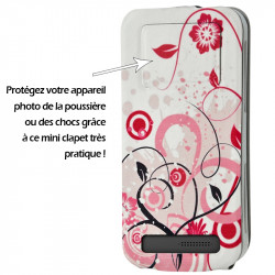 Etui Coque Silicone S-View Motif Universel M pour Logicom L-ement 450