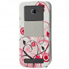 Etui Coque Silicone S-View Motif Universel M pour Logicom L-ement 450