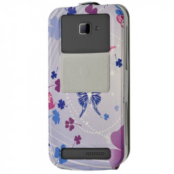 Etui Coque Silicone S-View Motif HF13 Universel M pour Logicom S450