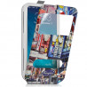 Etui Coque Silicone S-View Motif Universel L pour Samsung Galaxy S5