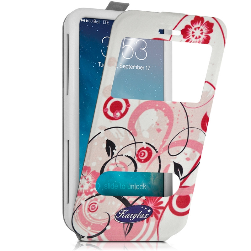 Etui Coque Silicone S-View Motif Universel XL pour Lenovo S860