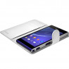 Etui Portefeuille mode Support Style Diamant Blanc pour Sony Xperia M2