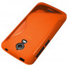 Housse Etui Coque S-Line pour Wiko Wax couleur Orange + Film de Protection