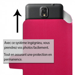 Housse Etui Porte-Carte Support Universel S Couleur Rose Fushia pour Logicom L-ement 450