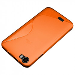 Coque S-Line pour Wiko Lenny couleur Orange + Film de Protection