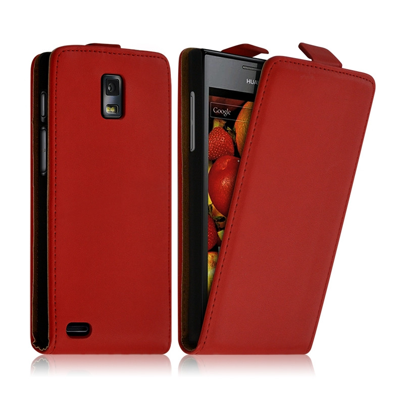 Housse Coque Etui pour Huawei Ascend P1 Couleur Rouge