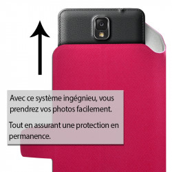 Housse Etui Porte-Carte Support Universel S Couleur Rose Fushia pour Xiaomi Redmi 2
