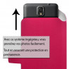 Housse Etui Porte-Carte Support Universel MCouleur Rose Fushia pour Logicom L-ite 502