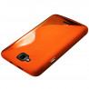 Coque S-Line Couleur Orange pour Wiko Slide + Film de Protection