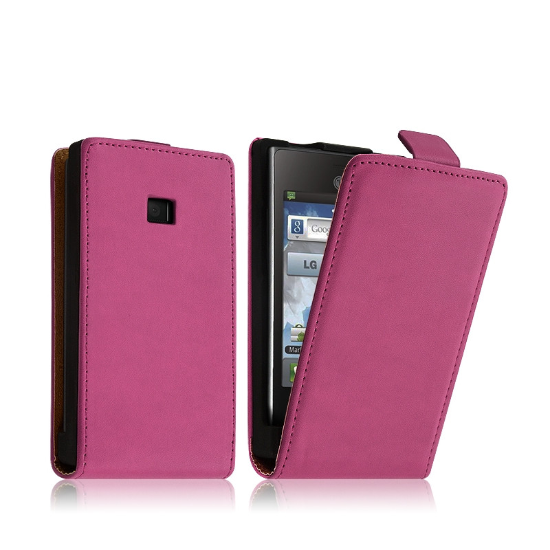 Housse Coque Etui pour LG Optimus L3 Couleur Rose Fushia