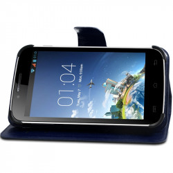 Etui Fonction Support 360° Universel S couleur Bleu pour Samsung Galaxy Trend 2 Lite