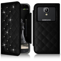 Etui Portefeuille Diamant Universel S couleur noir pour Samsung Galaxy Trend 2 Lite