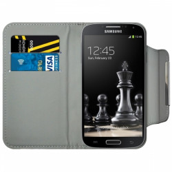 Etui Portefeuille Diamant Universel S couleur noir pour Samsung Galaxy Trend 2 Lite