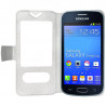 Housse Coque Etui S-view Universel S Couleur Blanc pour Samsung Galaxy Trend 2 Lite