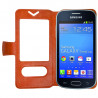 Housse Coque Etui S-view Universel S Couleur Orange pour Samsung Galaxy Trend 2 Lite
