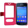 Housse Coque Etui S-view Universel S Couleur Rose Fushia pour Samsung Galaxy Trend 2 Lite