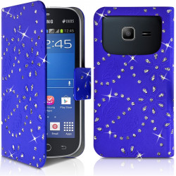 Etui Portefeuille Diamant Universel S couleur bleu pour Samsung Galaxy Trend 2 Lite