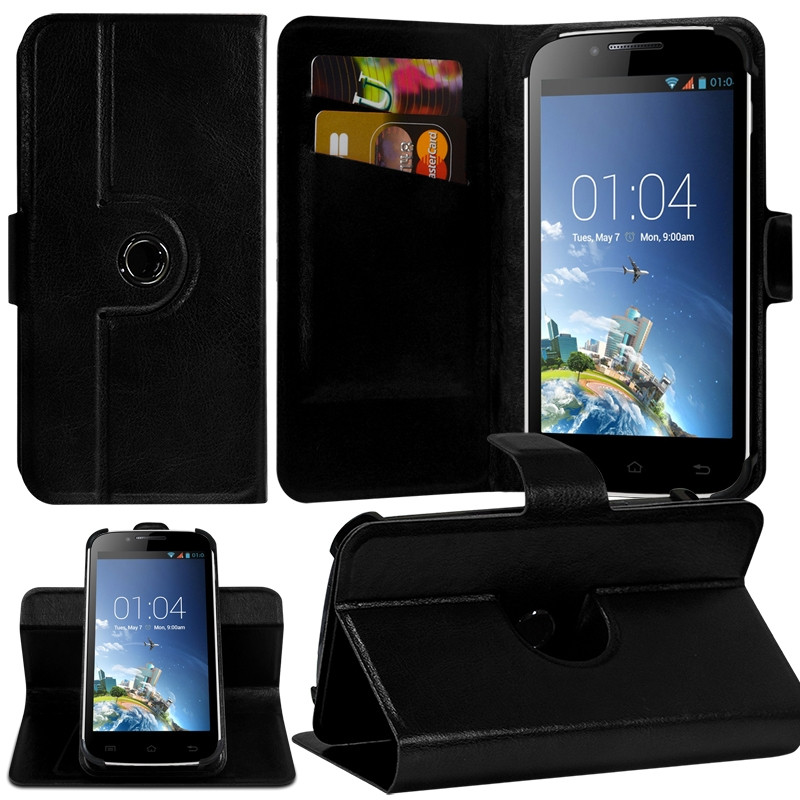 Housse Etui Support 360° Universel S couleur Noir pour Nokia Lumia 530