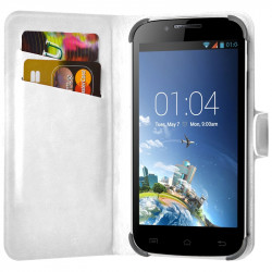 Housse Etui Support 360° Universel S couleur Blanc pour Nokia Lumia 530