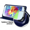 Housse Etui Support 360° Universel S couleur Bleu pour Nokia Lumia 530