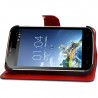 Housse Etui Support 360° Universel S couleur Rouge pour Nokia Lumia 530