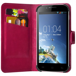 Housse Etui Support 360° Universel S couleur Rose Fushia pour Lenovo A319