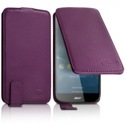 Housse Etui Clapet Couleur Violet Universel M pour Acer Liquid Jade S