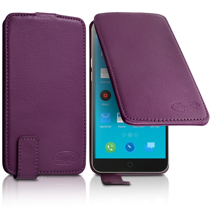 Housse Etui Clapet Couleur Violet Universel M pour Meizu M1 Note